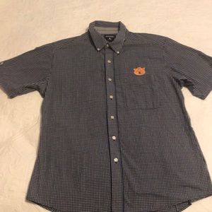 AUburn game day navy and white shirt sleeve shirt large